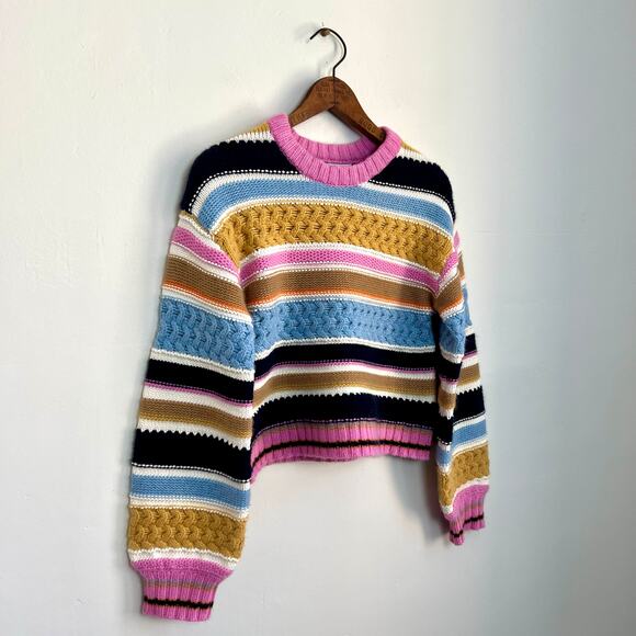 Unsubscribed Cashmere Striped Sweater XS – Relaxed & Cropped Fit - Picture 5 of 13